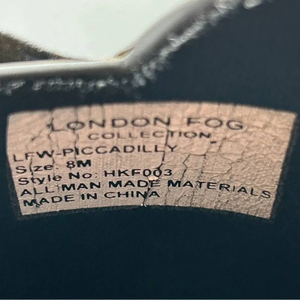 London Fog Black Floral Piccadilly Ankle Rain Boots‎ Waterproof Women’s 8